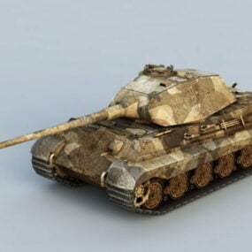 Modello 3d del carro armato tedesco Tiger Ii