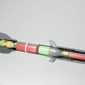 موشک مقطع سه بعدی مدل