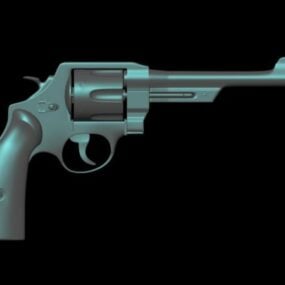 리볼버 권총 3d 모델