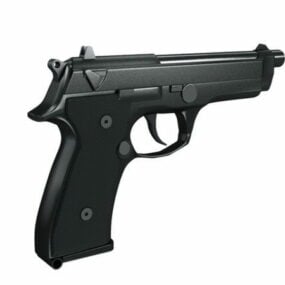 Modelo 3d de pistola policial