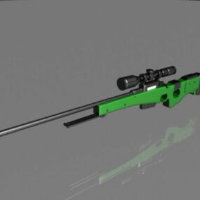 Modelo 3D de rifle de atirador AWP
