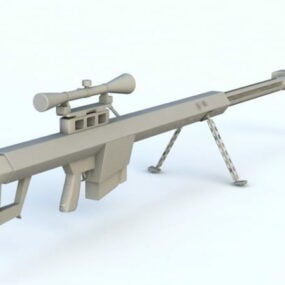 Model 3d Senapan Sniper Barrett