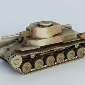 نموذج الدبابة القديمة ثلاثي الأبعاد