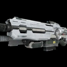 Modelo 3D de arma de ficção científica animada