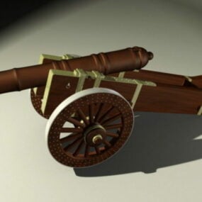 Modello 3d del cannone pirata