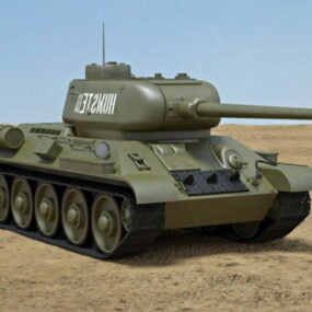 T-34-85 โมเดลรถถัง 3 มิติ