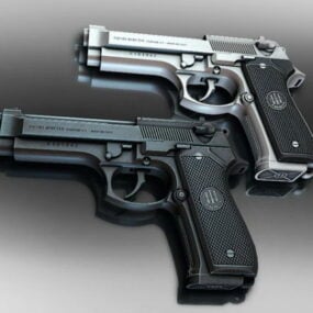 3d модель пістолета Beretta