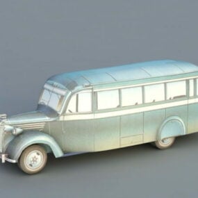 Model 3d Vw Bus Vintage Putih Biru
