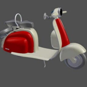 Modelo 3D de motor de scooter Lambretta