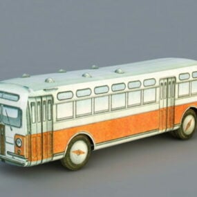 Modello 3d di autobus vintage