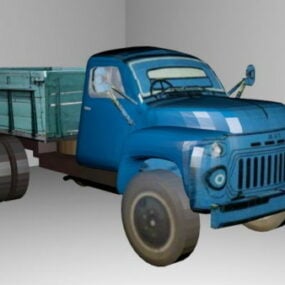 نموذج شاحنة قديمة نموذجية ثلاثية الأبعاد