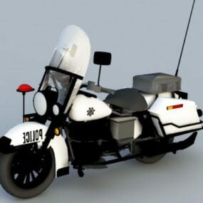 3D model policejního motocyklu USA