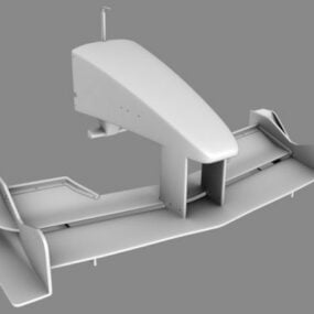 F1 Car Front Nose Wing Parts 3d-modell