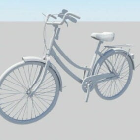 旧复古自行车3d模型