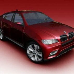 3д модель автомобиля BMW Sedan Red Car