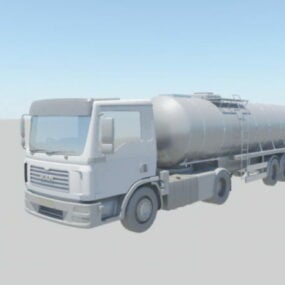 典型的な石油タンカー トラック 3D モデル