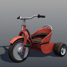 Old 3 Wheel Tricycle 3d model
