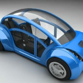 미래 도시 자동차 개념 3d 모델