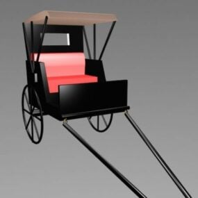 3d модель старої рикші