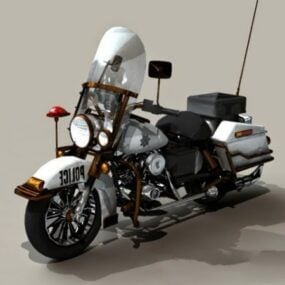 Modelo 3d de motocicleta típica de policía.
