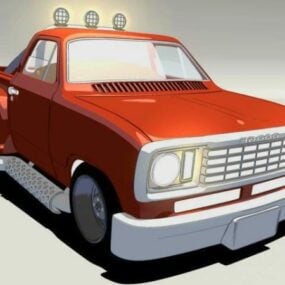 Voiture de dessin animé de camionnette Dodge modèle 3D