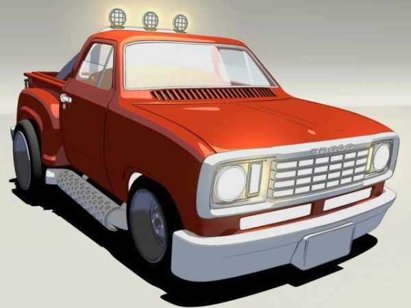 Dodge Pickup Truck Cartoon Car