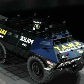 Policyjny pojazd opancerzony Model 3D samochodu Swat