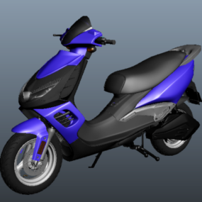Eski Moped Scooter 3D modeli