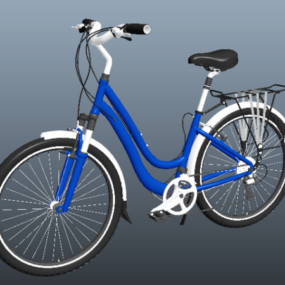 Bicicleta de carretera con barra plana modelo 3d