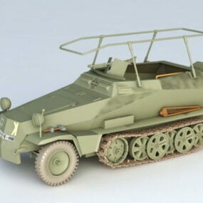 Sd Kfz 250 Military Vehicle 3D-malli