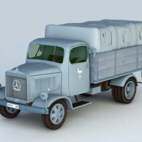Mercedes Benz L3000 Truck Military Vehicle 3D-malli