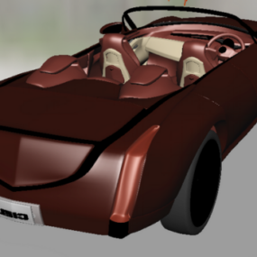 Cabriolet schwarzer Sportwagen 3D-Modell