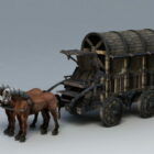 Carro de caballo medieval