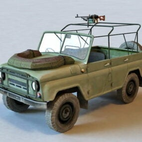 ロシア軍用トラック Uaz 469 3Dモデル