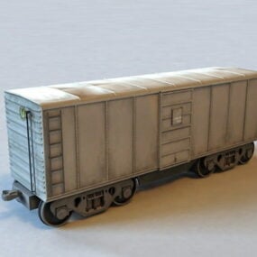 Rail Transport Railroad Boxcar 3d-modell
