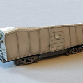 Épave de train de transport ferroviaire modèle 3D