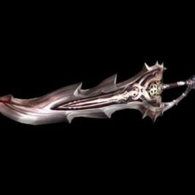 Modelo 3d de espada medieval de adaga legal