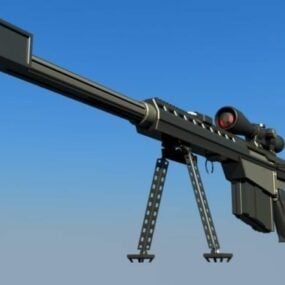 Military Barrett M82 Sniper Rifle 3d model