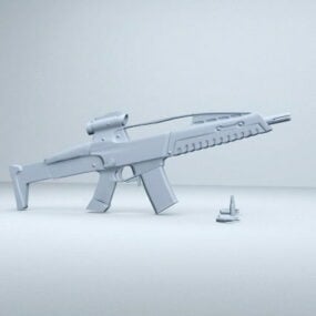 Weapon Xm8 Assault Rifle Gun 3d-modell