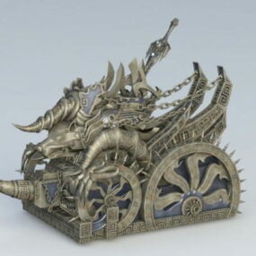 Bronze War Chariot Carriage 3d model