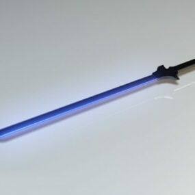 Modelo 3d da espada japonesa Katana