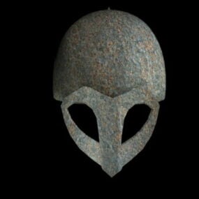 3д модель старого шлема викинга