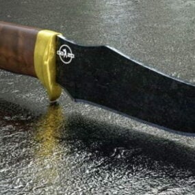 Arma de cuchillo de caza occidental modelo 3d