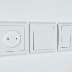 Interruptores de luz de salida modelo 3d