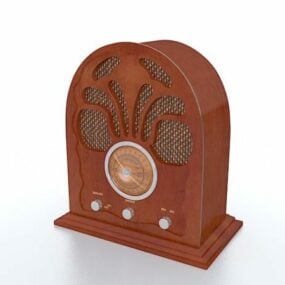 Radio vintage modelo 3d