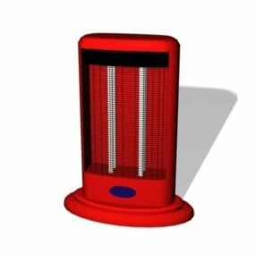 Red Electric Heater Component 3d model