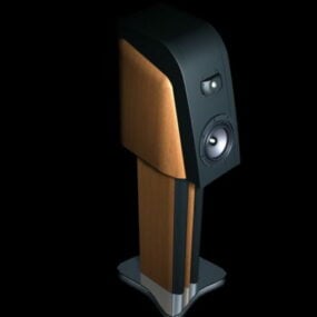 Audio-Sub-Lautsprecher mit Ständer 3D-Modell