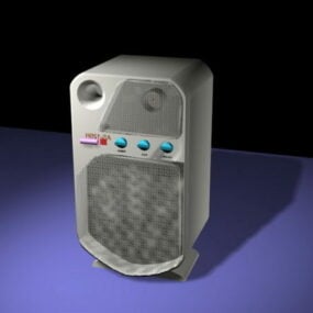 Weißes PC-Lautsprecher-3D-Modell