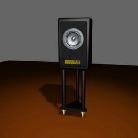 Hi-end Speaker With Stand 3d model