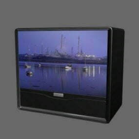 Antiguo modelo 3d de televisión Sony Crt